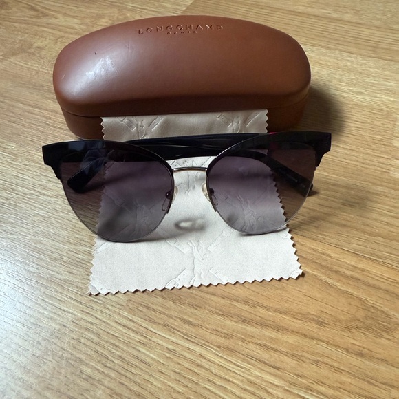Longchamp Accessories - Longchamp Black Cat Eye Sunglasses with Gradient Lenses